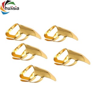 chulisia Bộ 5 Đàn Guitar Ngón Tay Chọn Plectrums Bộ Móng Tay Chọn Trượt Không Gỉ