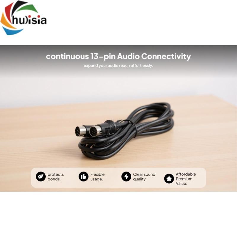 chulisia 3.0 Mét 13 Pin DIN Nam Sang Nam Dây Cáp Nối Dài Thay Thế Cho