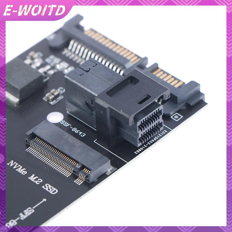 E-woitd 22Pin SATA M.2 SSD Adapter SFF-8643 sang NVMe M.2 NGFF SSD cho Mainboard HNVN