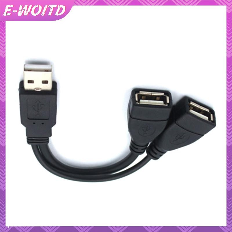 E-woitd USB 2.0 Bộ Chia Y Cáp 1 Nam Đến 2 Nữ Dây Nối Dài Bộ Chuyển Đổi Nguồn Cho PC Cáp Sạc Truyền Dữ Liệu Ô Tô HNVN