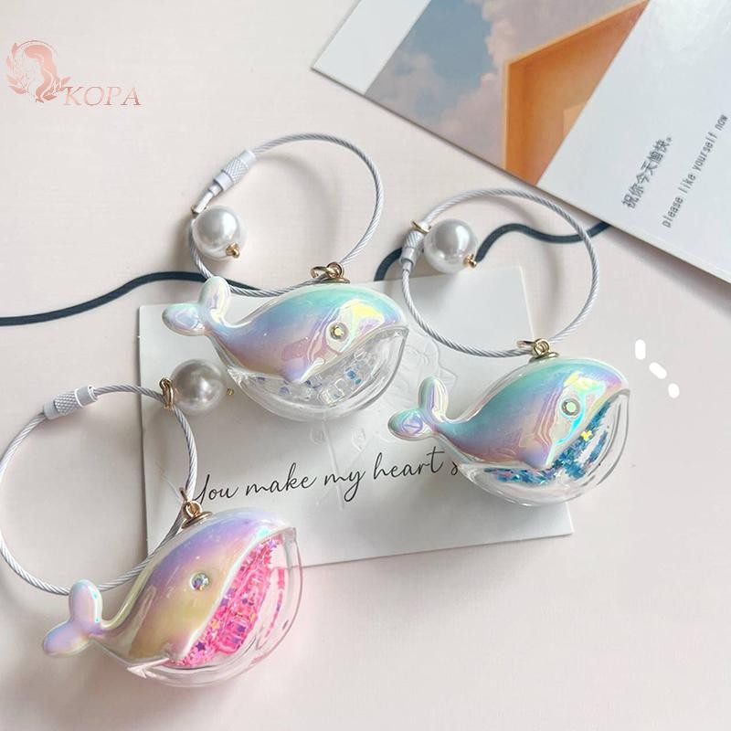 KOPA Dễ Thương Cá Voi Cá Heo Móc Khóa Động Vật Biển Búp Bê Móc Khóa Phụ Kiện Xe Hơi Dành Cho Nam Nữ Cặp Đôi Túi Trang Sức VN