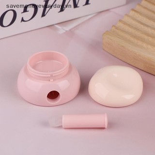[savemoneyeveryday] 3.5g Mỹ Phẩm Lọ Rỗng Hộp Đựng Trang Điểm Chăm Sóc Da Mặt Hộp Kem Dưỡng Môi Có Thìa Silicon Chai Đổ Lại [vn]