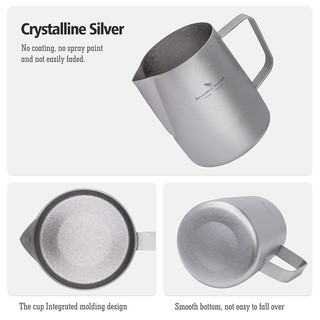 Boundless Voyage Barista Sữa Bình Nhẹ Titan Latte Art Cup có vòi tròn Cà phê tạo bọt Bình hấp