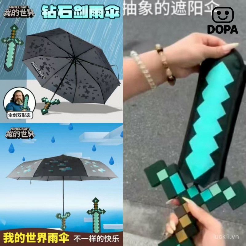 Dù kim cương Minecraft - Đồ chơi mô hình giá trị cho trẻ em