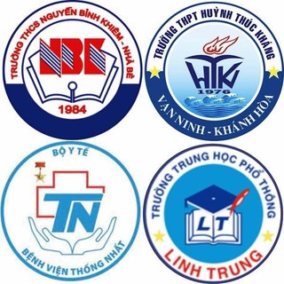 Phù hiệu học sinh logo tròn, bảng tên học sinh ủi cánh tay, trường PTTH, THCS thiết kế theo yêu cầu