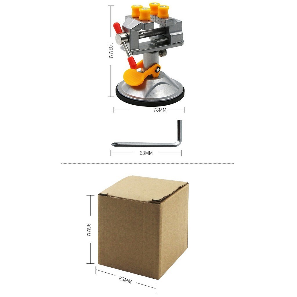 【COD】Ê Tô Mini Đế Hít Đa Năng Xoay 360 – Kẹp Chắc, Nhỏ Gọn, Dùng Chế Tác, Gia Công, Sửa Chữa, Làm Đồ Thủ Công