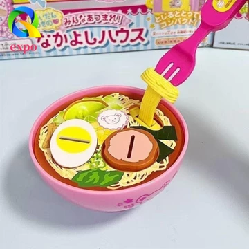 EXPO LIMIT Ramen Đồ chơi cho ăn, Vai trò mô phỏng Đồ chơi cho ăn thức ăn, Đồ chơi nhà bếp cho bé trai bé gái Hoạt hình Giáo dục sớm Đồ chơi nhà chơi Đồ chơi trẻ em