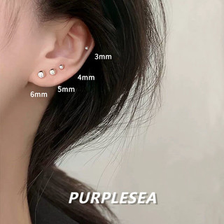 Bông Tai Bạc 925 Kim Cương Zircon Xoắn Ốc, Phù Hợp Hàng Ngày và Đa Năng