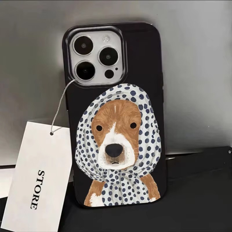 Ốp Điện Thoại In Hình Chó Dễ Thương Cho iPhone 16 15 14 13 12 11 Pro Max 16e X XS Max XR 7 8 14 15 Plus SE2020 Vỏ Mềm TPU Chống Sốc