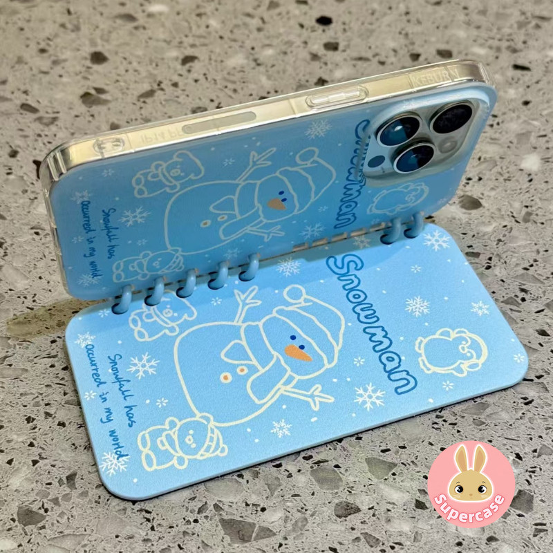 Ốp Điện Thoại Người Tuyết Cặp Đôi Dễ Thương Cho Vivo V40 V30 V29 V27 X200 Pro Mini X200S X100 X100S X90 X90S Y36 Y27 Y27S T3 Ultra 5G 4G Vỏ Lật Trong Suốt Hoạt Hình Giá Đỡ Mềm Vỏ Sách