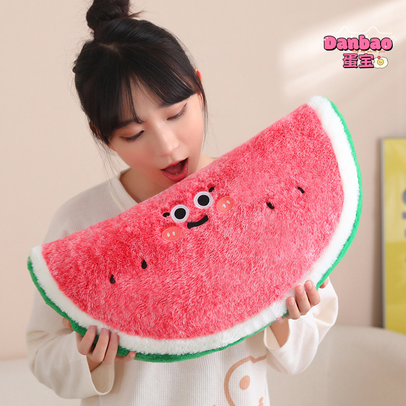 ((Danbao) Đồ chơi nhồi bông dưa hấu cỡ lớn cho bé Chất liệu gối búp bê dưa hấu dễ thương Quà tặng mềm cho bạn bè Quà tặng sinh nhật