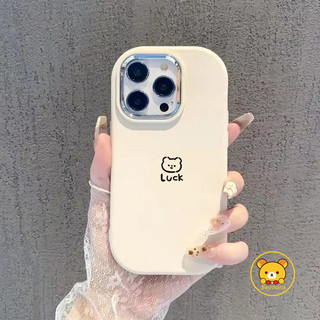 Ốp lưng hình gấu may mắn hoạt hình cho OnePlus Ace 3 3V Ace 2 Pro 2V Ace Pro 12 5G 11R 10T Vỏ màu trơn đơn giản Vỏ mềm chống sốc hình gấu tốt dễ thương