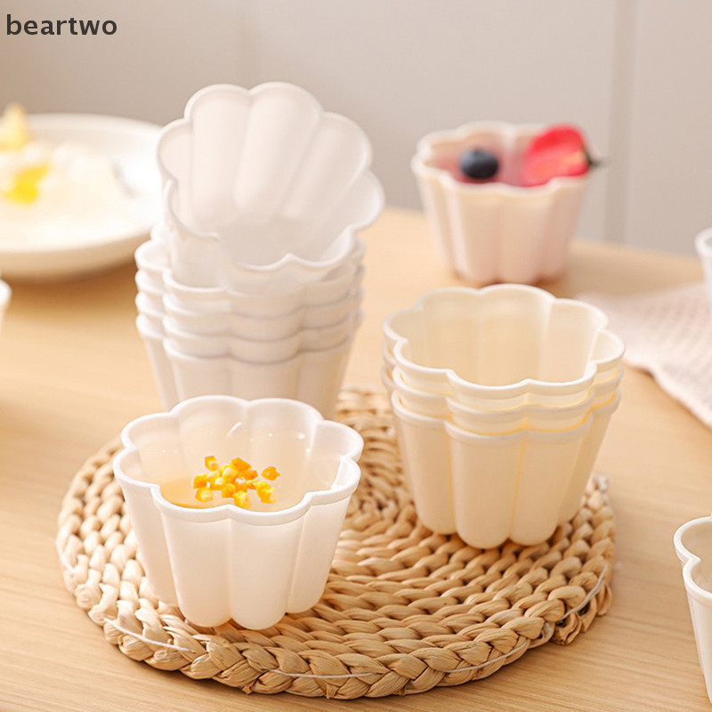 < Beartwo > 1 / 4 Khuôn Bánh Pudding Máy Nướng Có Thể Tái Sử Dụng DIY Thạch Pudding Khuôn Bánh Thạch Nhựa Khuôn Dụng Cụ Nướng Bánh Khuôn Bánh Mì Đẹp