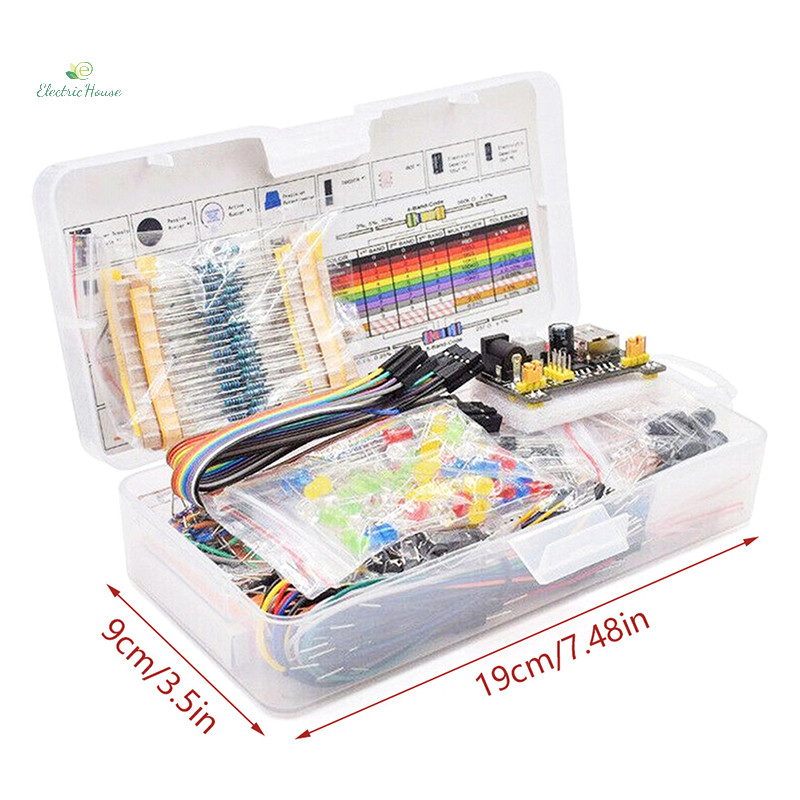 Bộ Điện Tử DIY Starter 830 Tie-point Breadboard Cho R3 Có Hộp mới