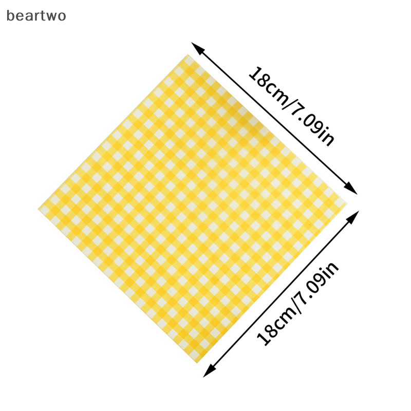 < Beartwo > 100 Chiếc Giấy Sáp Sandwich Giấy Bọc Chống Mỡ Giấy Chiên Không Khí Đẹp