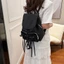 Ba lô nữ OLVIDO, Ba lô học sinh Nylon Y2K, Thời trang công suất lớn Thiết kế nơ màu trơn Ba lô đại học Du lịch