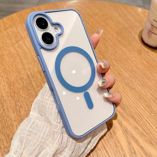 Ốp Điện Thoại Từ Tính Acrylic Trong Suốt Pha Lê Vỏ Chống Sốc Cho iPhone 16 Pro Max 15 14 13 12 11 Pro Max