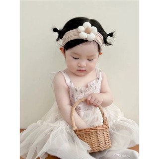 Turban Vải Đính Hoa, Băng Đô Tone Màu Pastel Phong Cách Hàn Quốc Cho Bé Gái HaminStore