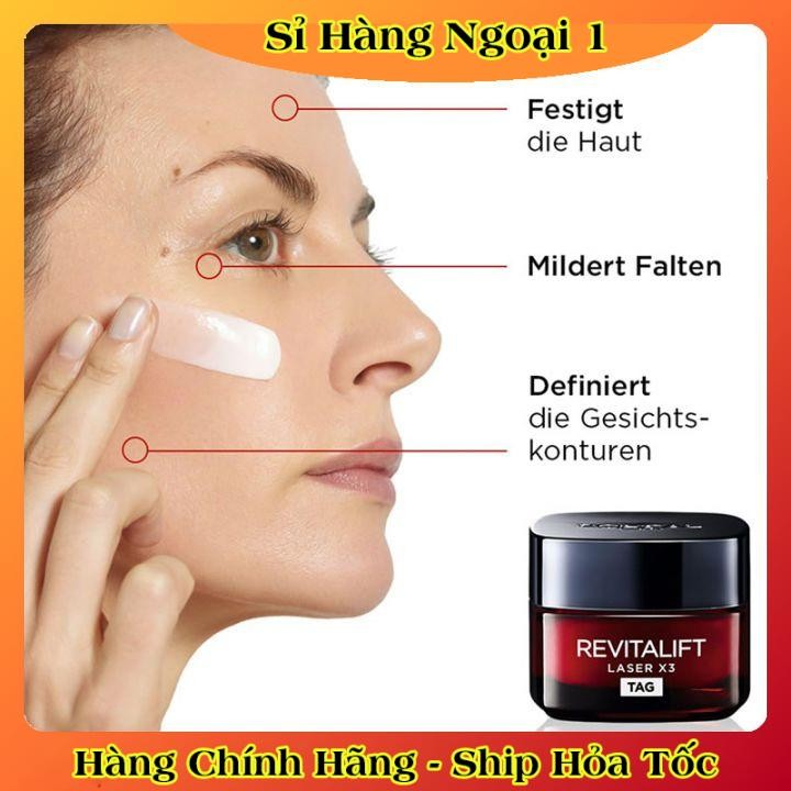 KEM DƯỠNG DA CHỐNG LÃO HÓA – GIÚP MỜ THÂM NÁM LOREAL REVITALIFT LASER X3, 50ML -Date mới Đủ Bill
