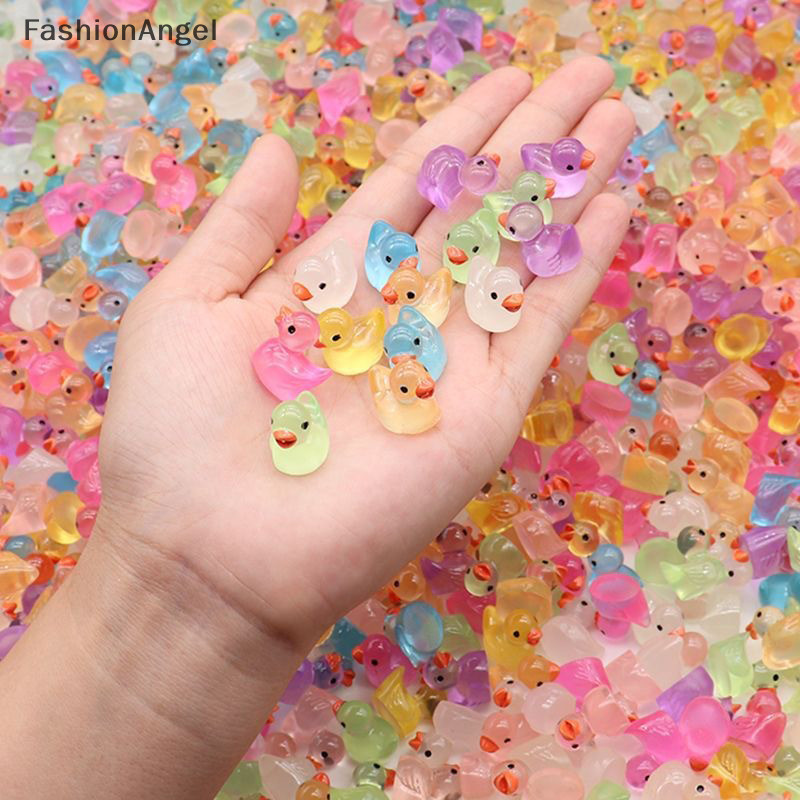 FashionAngel 5 Chiếc Dễ Thương Dạ Quang Nhựa Vịt Nhỏ Đồ Chơi Bất Ngờ Búp Bê Nhân Vật Trang Trí Nhà Giả Kẹo Mù Túi Dành Cho Trẻ Em Quà Tặng TH