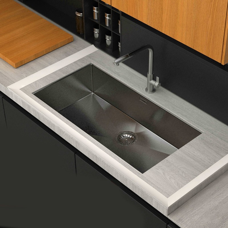 Dải giữ nước Rào chắn nước bằng silicon cho rào cản nước bồn rửa cho phòng tắm cho mặt bàn nhà bếp