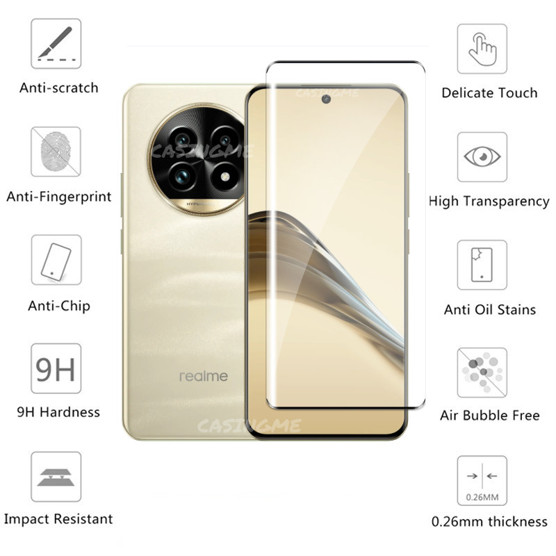 Realme 13 Pro + 5G 2024 Phim Bảo Vệ Màn Hình 2 Trong 1 Cho Realme 13Pro 13Pro + 13 Pro + 13 + 13X 5G 4G 2024 Full Cover Kính Cường Lực Mặt Trước Ống Kính Mặt Sau