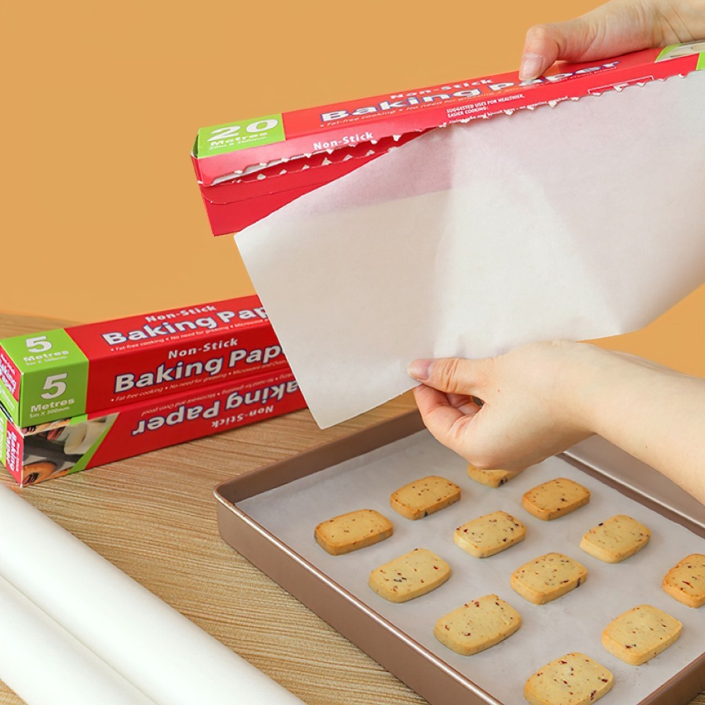 Giấy Nến, Sáp Lót Nướng Bánh Dạng Cuộn 5 Mét/10 Mét - Nướng Bánh Chống Dính FE123