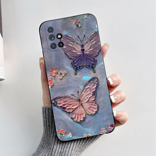 Dành Cho Samsung Galaxy M51 Ốp Lưng Mềm Mới 2024 Thiết Kế Mờ Thời Trang Bướm Phi Hành Gia In Hình Chống Sốc Mỏng Ốp Lưng