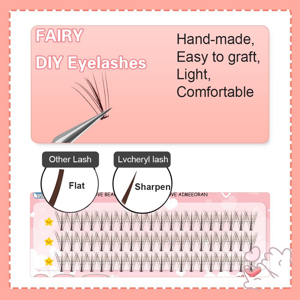 IOIIK Lông mi giả Camellia Volume Lash Extensions Fairy Kéo dài Lông mi xoăn Wispy