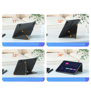 Vỏ Folio Có Thể Gập Lại Cho IPad 7 8 9 Air4 Air5 Air6 Air 11 13 M2 10.9 "Pro11 Pro12,9 2018 2020 2021 2022 Pro M4 11 13 2024 Vỏ Da Siêu Mỏng