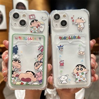 Ốp Lưng Điện Thoại Xiaomi Redmi 12 Note 13 Pro 12S 10 11 7 8 12S 9 10C 12C 13C 9A 9C 8T A1 A2 Plus K60 Siêu Bao Silicon Mềm Crayon Shinchan Thẻ Ảnh Ví
