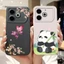 Tecno Pova 6Neo Ốp Lưng Thẩm Mỹ Sang Trọng Thời Trang Gấu Trúc Dễ Thương Hoa Mèo Sơn Vỏ Điện Thoại Tecno Pova 6 Neo Ốp Lưng
