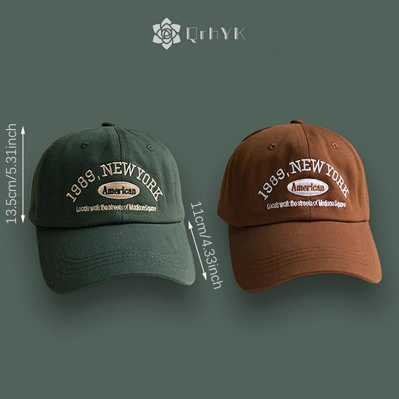 Qrhyk Có Thể Điều Chỉnh Bóng Chày Đôi Nam Nữ Hàn Quốc Hip Hop Thời Trang Mới Unisex Topi Mũ