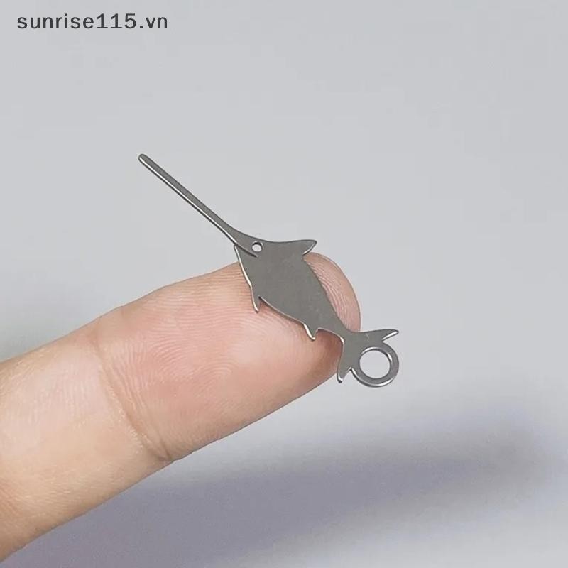 Srvn Hình cá Thép không gỉ cho điện thoại thông minh Loại bỏ khay thẻ Sim Eject Pin Key Tool Universal Thimble.