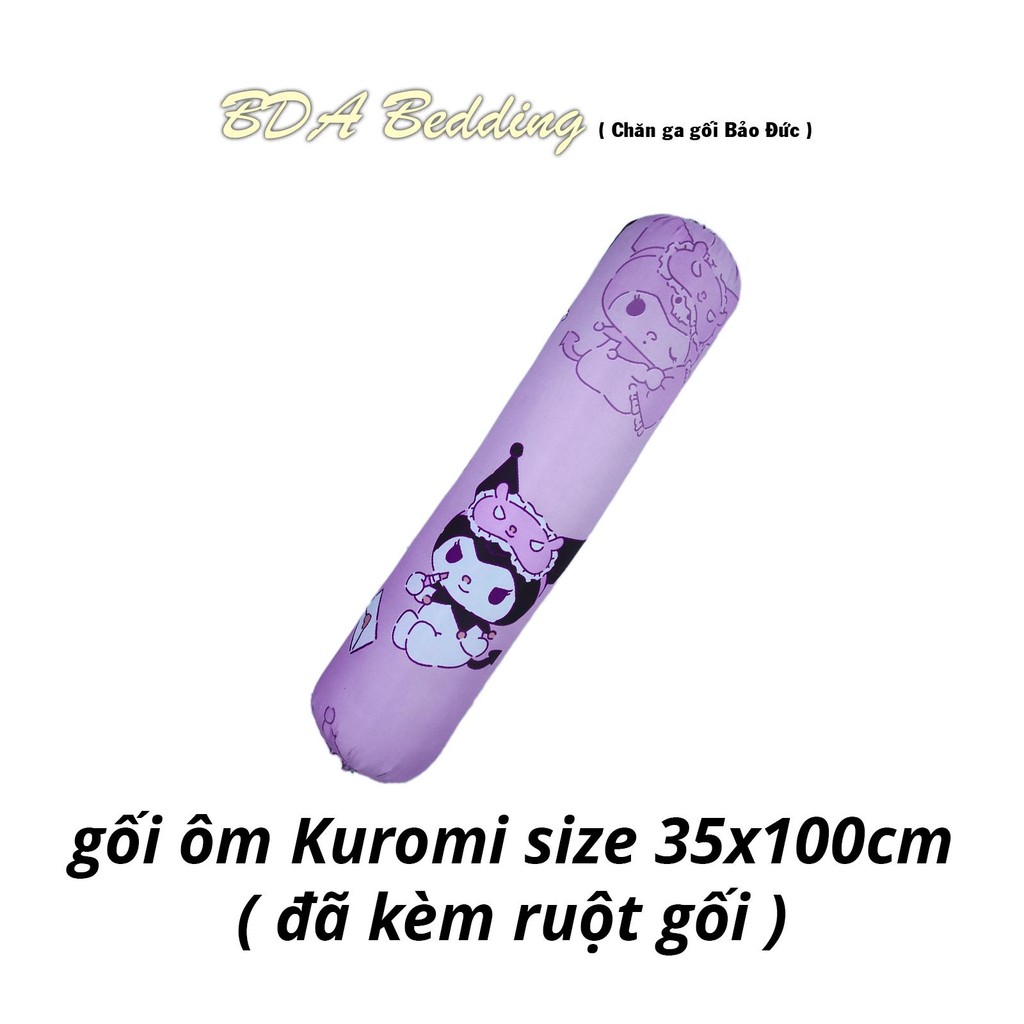 [mã :SSP1A - SSP1B giảm 10%] Gối ôm Kuromi cotton poly (1 Vỏ + 1 Ruột ...