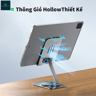 Giá đỡ điện thoại xoay 360 độ, lót chống trượt, hợp kim bền và nhỏ gọn, tiện lợi mọi lúc mọi nơi.