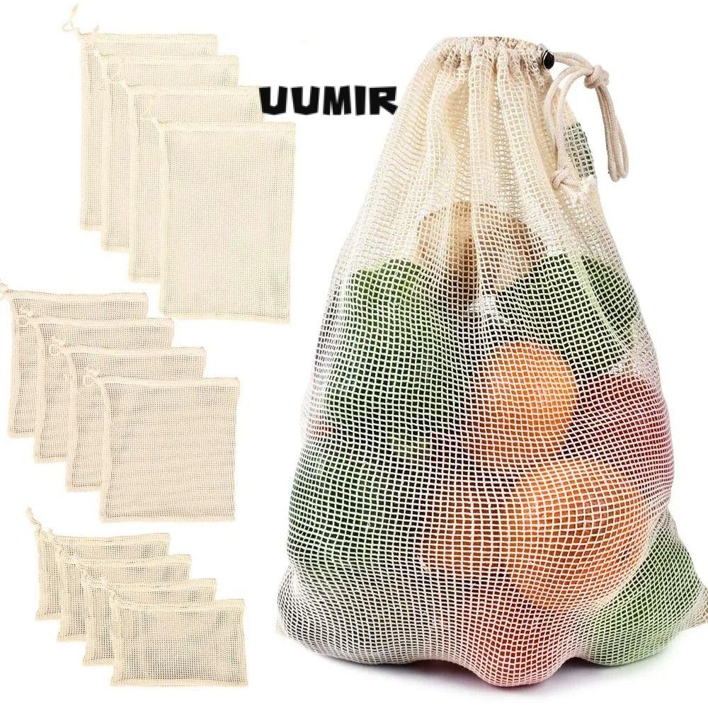 Túi lưới Cotton, Túi mua sắm lưới dung lượng lớn có thể tái sử dụng ...