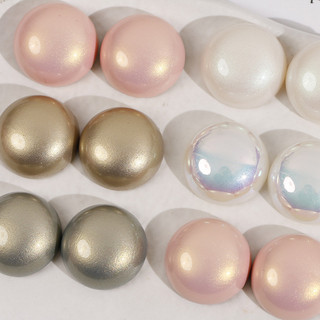 18mm ngọc trai mờ Acrylic Nửa Viên vá Bông tai kẹp tóc điện thoại di động DIY phụ kiện vật liệu bán buôn