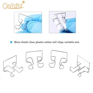 4 Miếng Dán Bông Nha Khoa Cuộn Kẹp Thép Không Gỉ Autoclavaable Cotton Giữ Khử Trùng Nha Khoa Phòng Khám Supplie Dụng Cụ