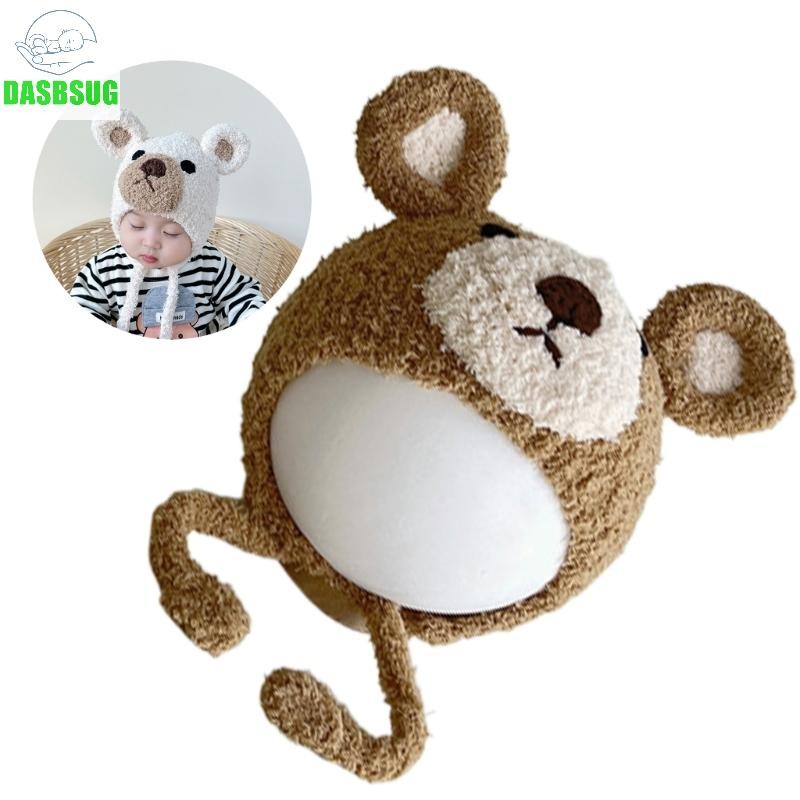 Dasbsug Bé Nắp Bonnet Bé Sơ Sinh Bé Sơ Sinh Mũ Bò Mềm Mại Dễ Thương Mũ Gấu Mùa Đông Mũ Ấm Áp Cho Bé Trai Bé Gái Sơ Sinh Breathabl