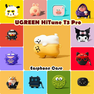 [imamura] Dành cho Ốp lưng UGREEN HiTune T3 Pro Vỏ tai nghe silicon mềm sáng tạo Vỏ bọc NO.2