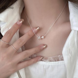 Luimo Thời Trang Bạc Sáng Sao Biển Ngọc Trai Vòng Cổ Mặt Dây Chuyền Xương Đòn Dây Chuyền Phụ Kiện Trang Sức Cho Tiệc Cưới Nữ Bé Gái Quà Tặng SBS