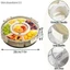 Có Tay Cầm Khay Trái Cây Xoay Sáu Hạng Kín Chống Ẩm Khay Trái Cây Khô Di Động Hiện Đại Nhà Hộp Ăn Nhẹ Tròn Có Nắp BVAH