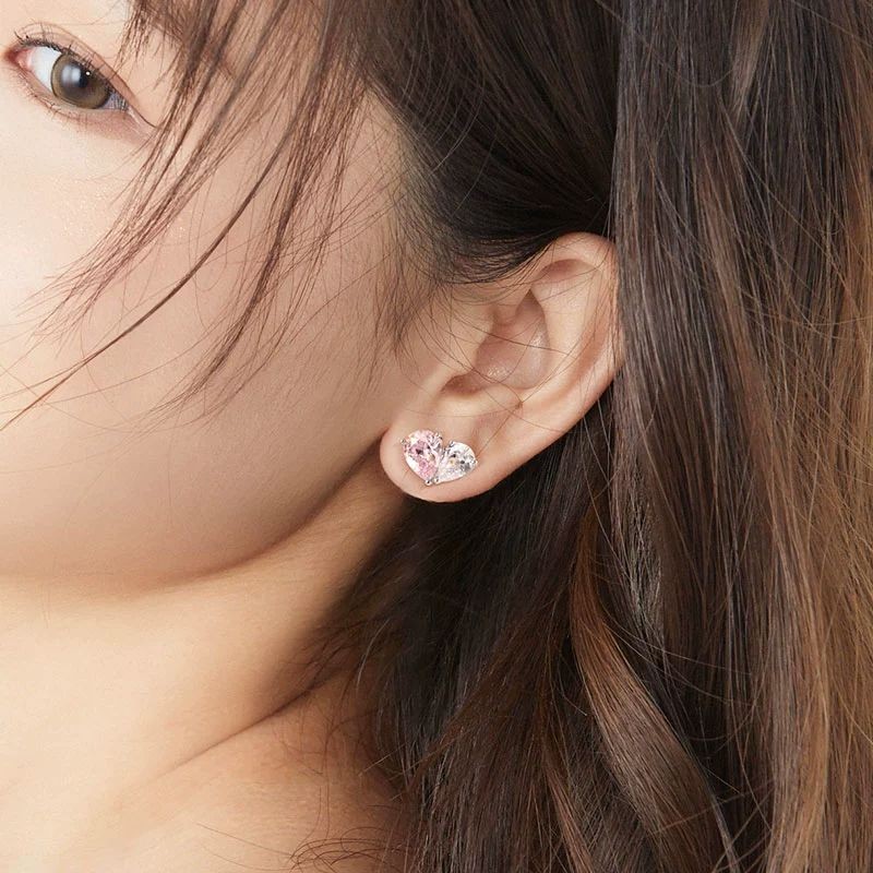 Bông tai hình trái tim bằng bạc FANCIME - Món quà trang sức hoàn hảo tình yêu tinh tế cho sinh nhật / Lễ kỷ niệm / Mùa tốt nghiệp / Quà tặng cho chính mình