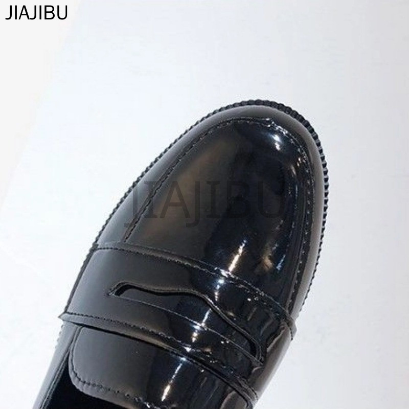 Size 34-44 Giày Nữ Cỡ Lớn Giày Lười Da Thời Trang Hàn Quốc Giản Dị 43 British College Style Non-slip Round-toe Platform Mary Jane Shoes 42 Giày Đi Học Màu Đen Giày Lolita JK Nhật Bản Màu Lì Giày Lười Công Chúa Đế Thô Kiểu Pháp