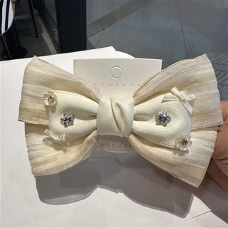 Thanh Lịch Tulle Tóc Nơ Kẹp Nhiều Lớp Nơ Barrettes Mùa Xuân Kẹp Dự Tiệc Phụ Kiện Tóc Cho Nữ