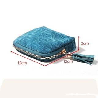 Dụng cụ sắp xếp trang sức MEGOCE, Trang sức du lịch có khóa kéo tua rua Flannel, Mini cầm tay có ngăn Túi đựng đồ trang sức cho nhẫn, vòng tay & vòng tay
