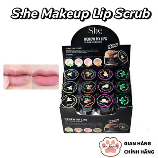 [ SHE] Tẩy Tế Bào Chết Môi Lip Scrub SHE Makeup, Tẩy Da Chết Môi Mềm Mịn