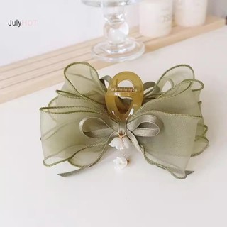 Kẹp tóc nơ hệ thống rừng được thiết kế bằng hoa và hoa huệ của thung lũng - phụ kiện tóc thanh lịch dành cho nữ