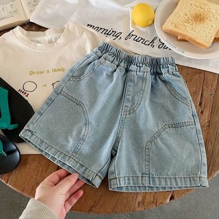 Trẻ Em Mùa Hè Quần Short Denim Bé Trai Hàn Quốc Quần Bé Trai Bé Rời Mỏng Năm Điểm Quần
